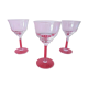 Lot 3 glasses on foot Aperitif crystal chiseled H. 14 cm Diameter edge sup. 7.7 cm