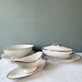 5 pièces d’un service en porcelaine Jules Vieillard XIXème