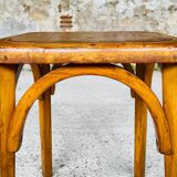Bistro stool, curved wood by Stella, circa 1950s
