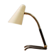 Table lamp in cream painted metal & brass, 1950