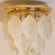 Murano Glass Chandelier with Hexagonal Leafs, Italy, 1960s