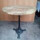 Vintage marble top bistro table