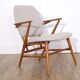 Fauteuil vintage scandinave en bois 1950