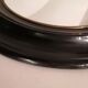 Oval mirror frame molded décor golden fillet ox eye