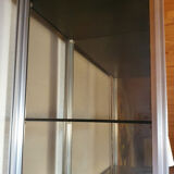 Ligne Roset Wengé bookcase and 80's smoked glass