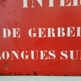 Metal plate vintage 1950