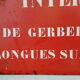 Plaque métal " interdiction de gerber les caisses....." vintage 1950