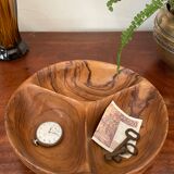 Plat en bois d’olivier vintage