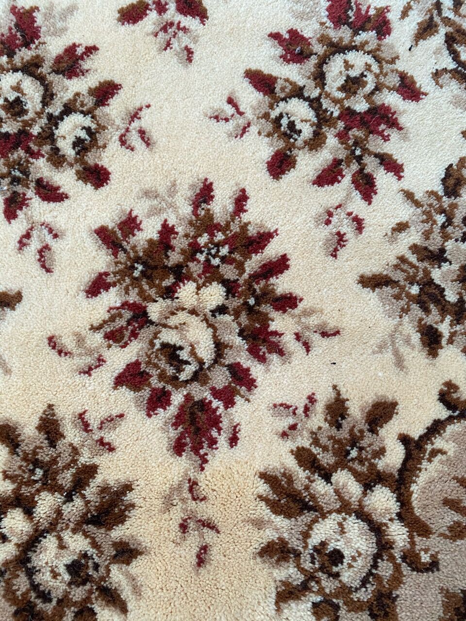 Aubusson-style mechanical carpet in 67x135 cm wool