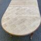 Louis XV round dining table renovated in raw wood 210cm