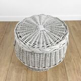 Round laundry basket shabby 80s