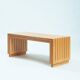 Ruudjan Kokke Dutch design slat bench sidetable, 1980s