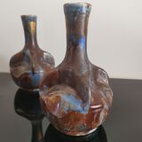Paire de vases en grés émaillé