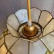 Capiz shell and brass pendant light