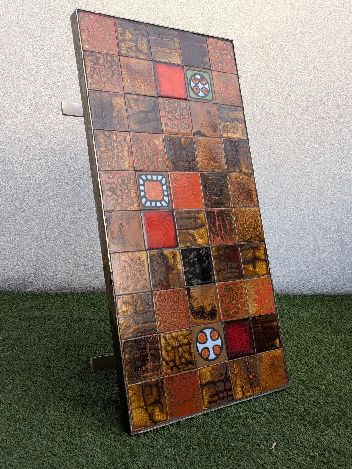 Vintage ceramic coffee table by Jean Gregorieff for Roche Bobois.