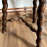 Pair of turned wooden stools