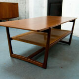 Coffee table teck & caning