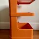 Flair orange furniture on casters for prisunic 1970