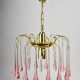 Chandelier pampilles pearl pink.
