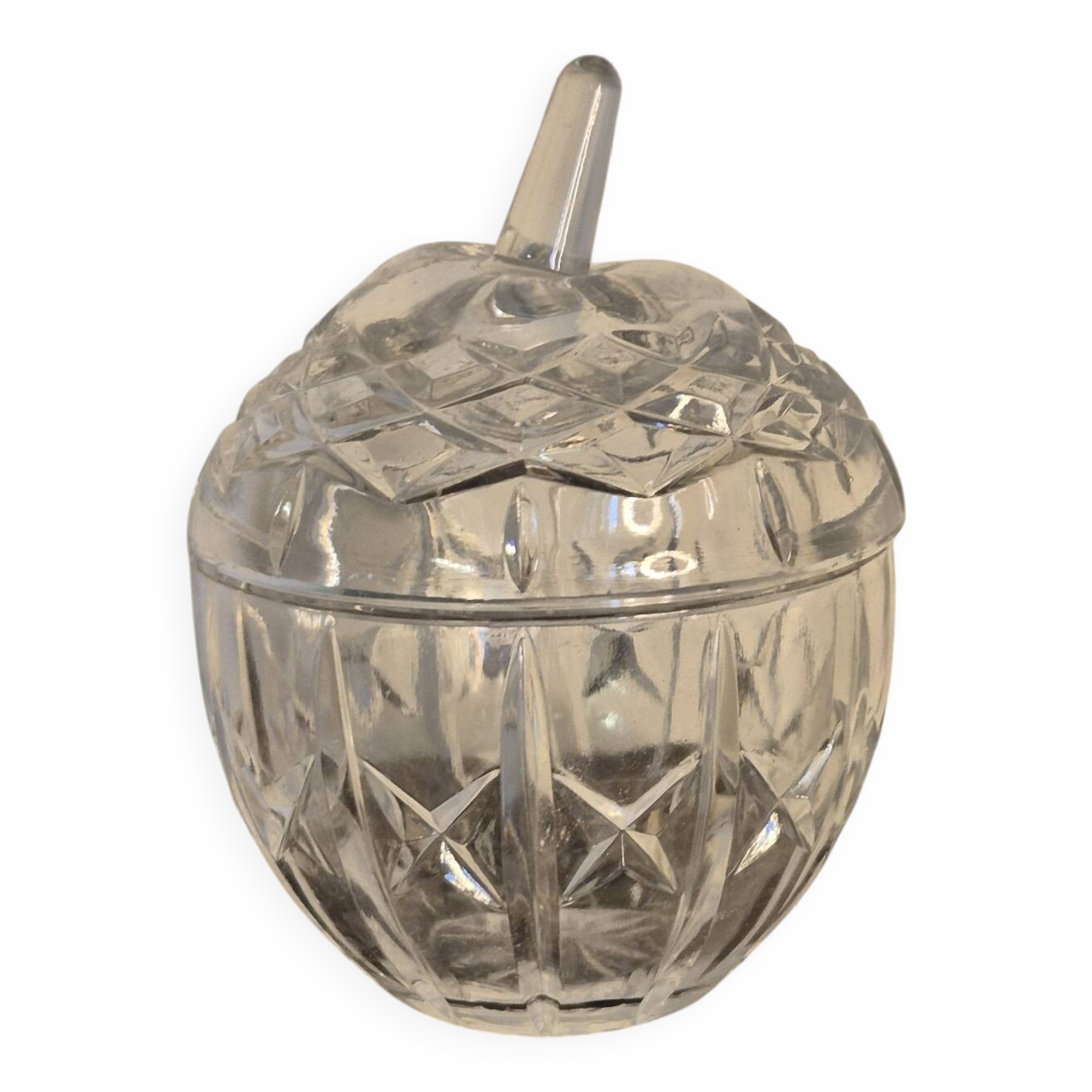 Vintage crystal apple candy box