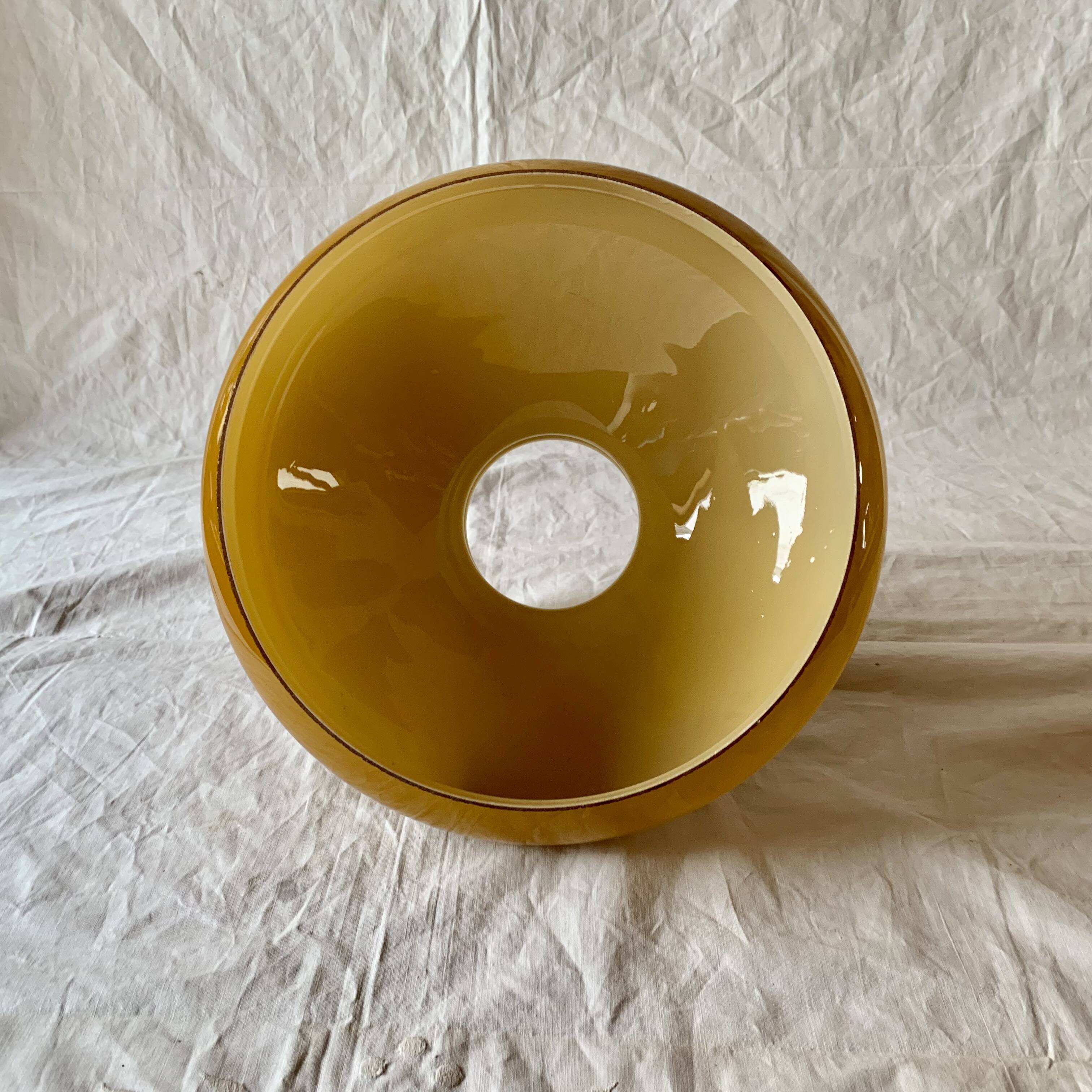 Vintage ochre opaline lampshade