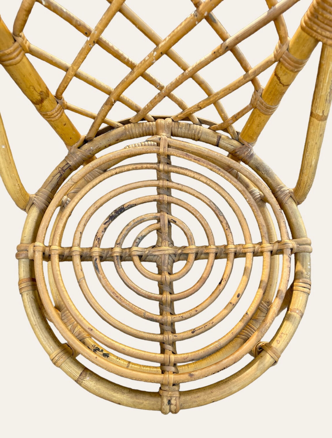 Série de 6 chaises en rotin Louis Sognot