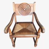 Reserved for anne pair of straw armchairs