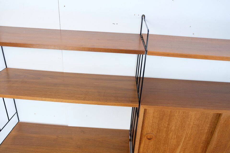WHB shelf in teak, retro vintage style from the 60s-70s.