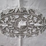 Old embroidered tablecloth 145x135cm