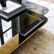 Brass smoked glass lounge coffee table