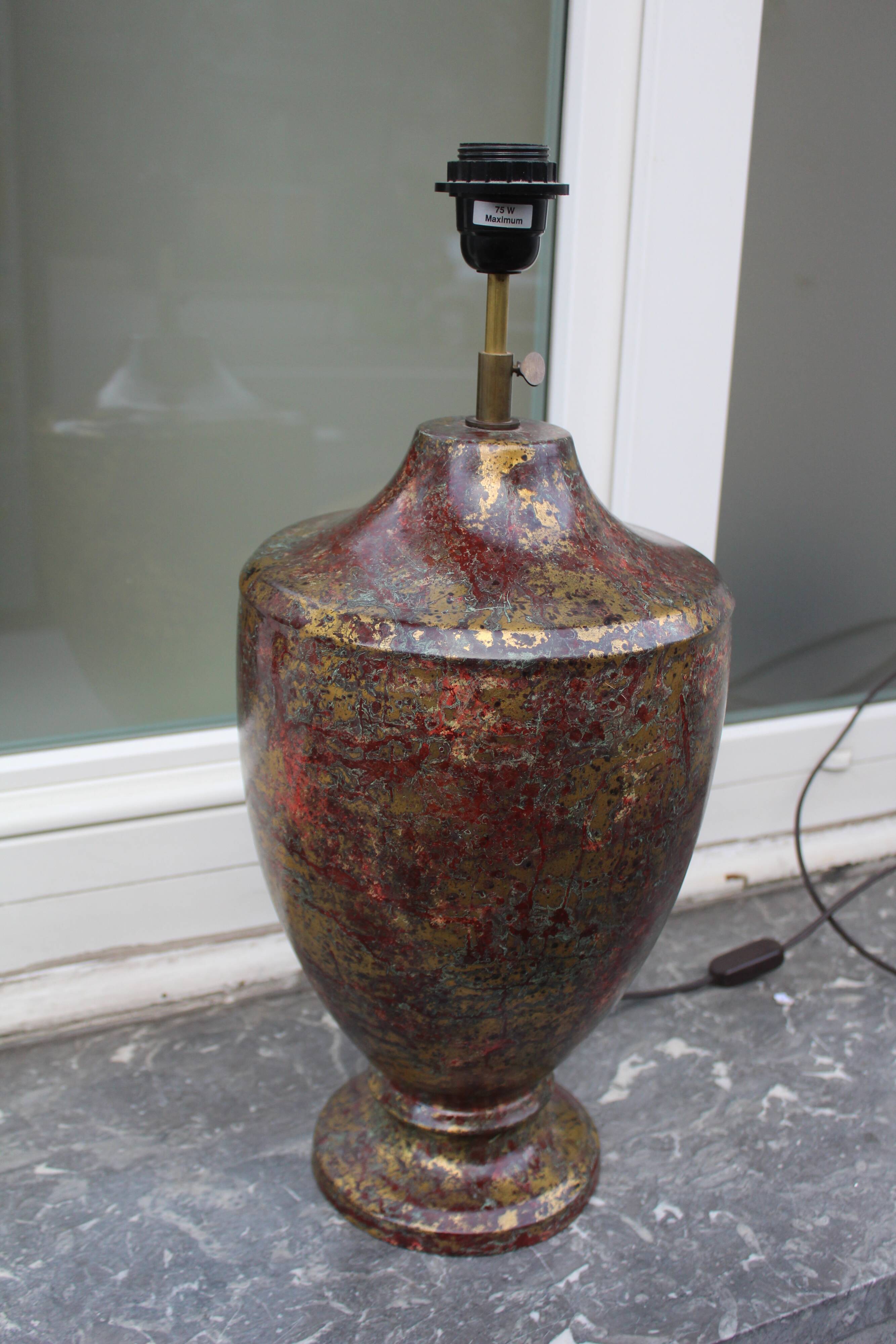 Earthenware lamp foot