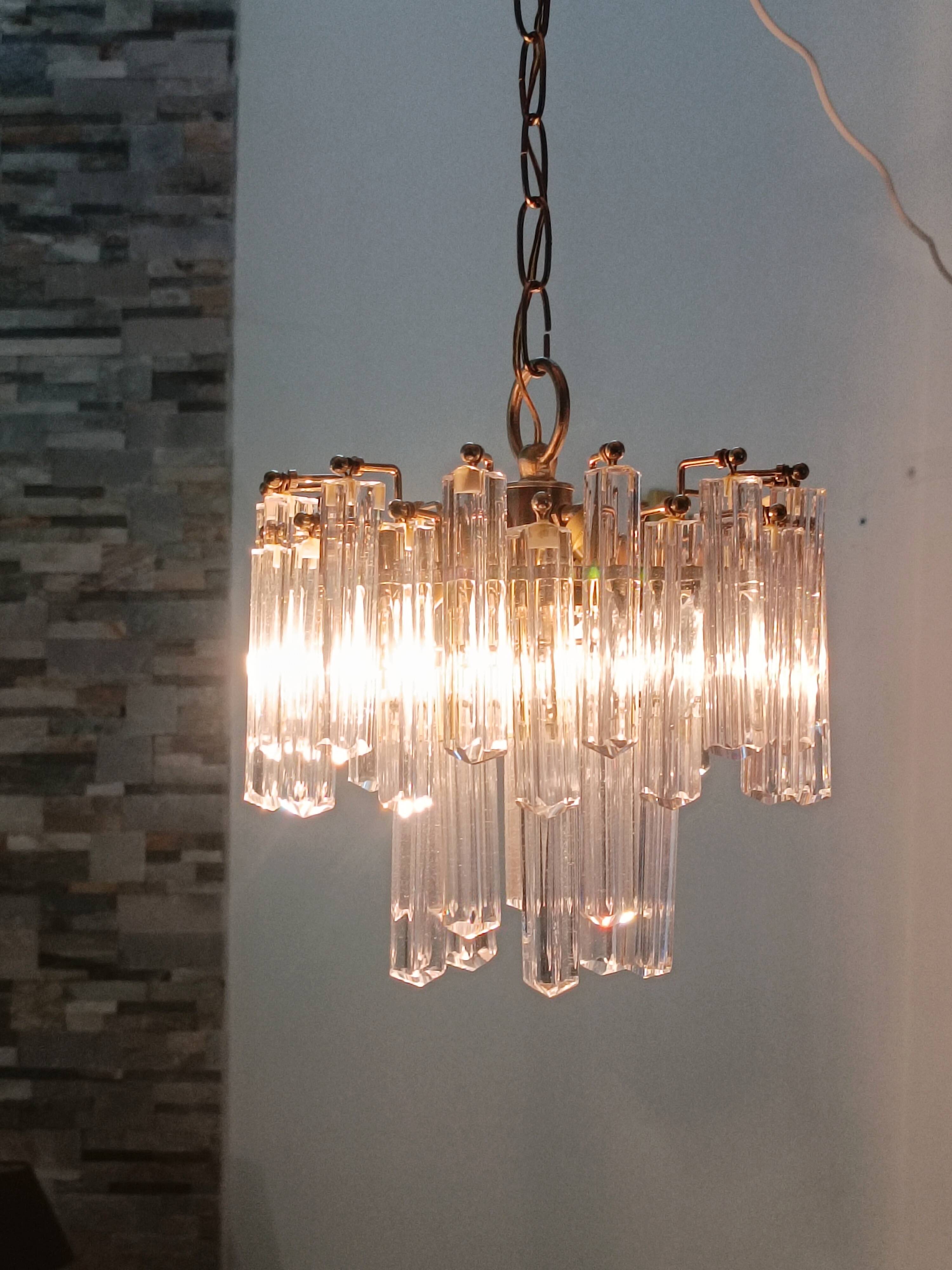 Murano glass chandelier by Venini 1960s