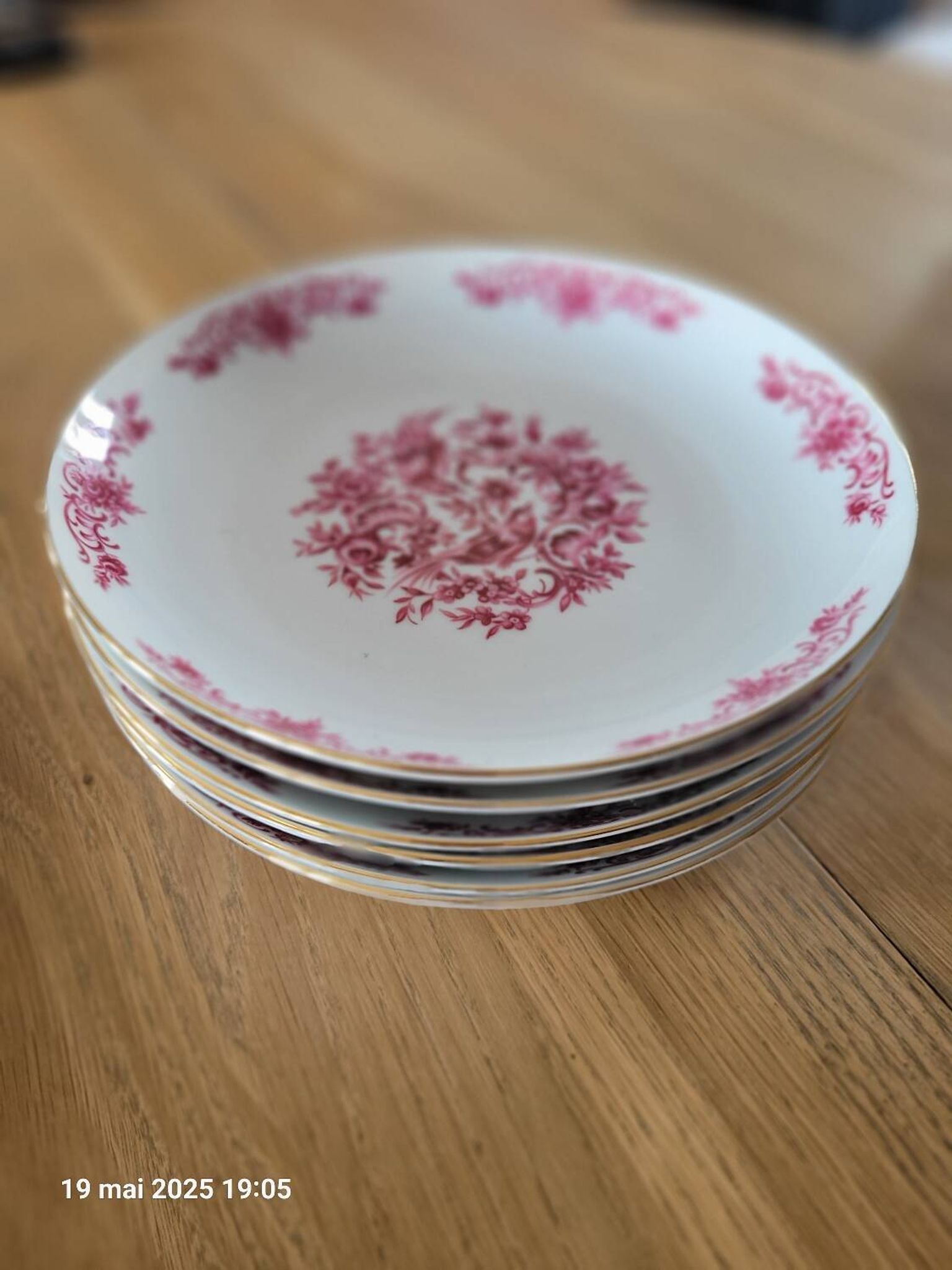 6 antique plates Hertel Jacob