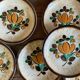 6 vintage Boch La Louvière “Corfou” soup plates