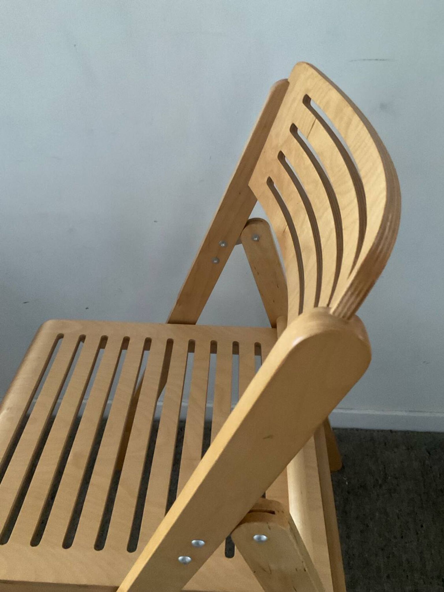 Chaise pliante vintage en hêtre 