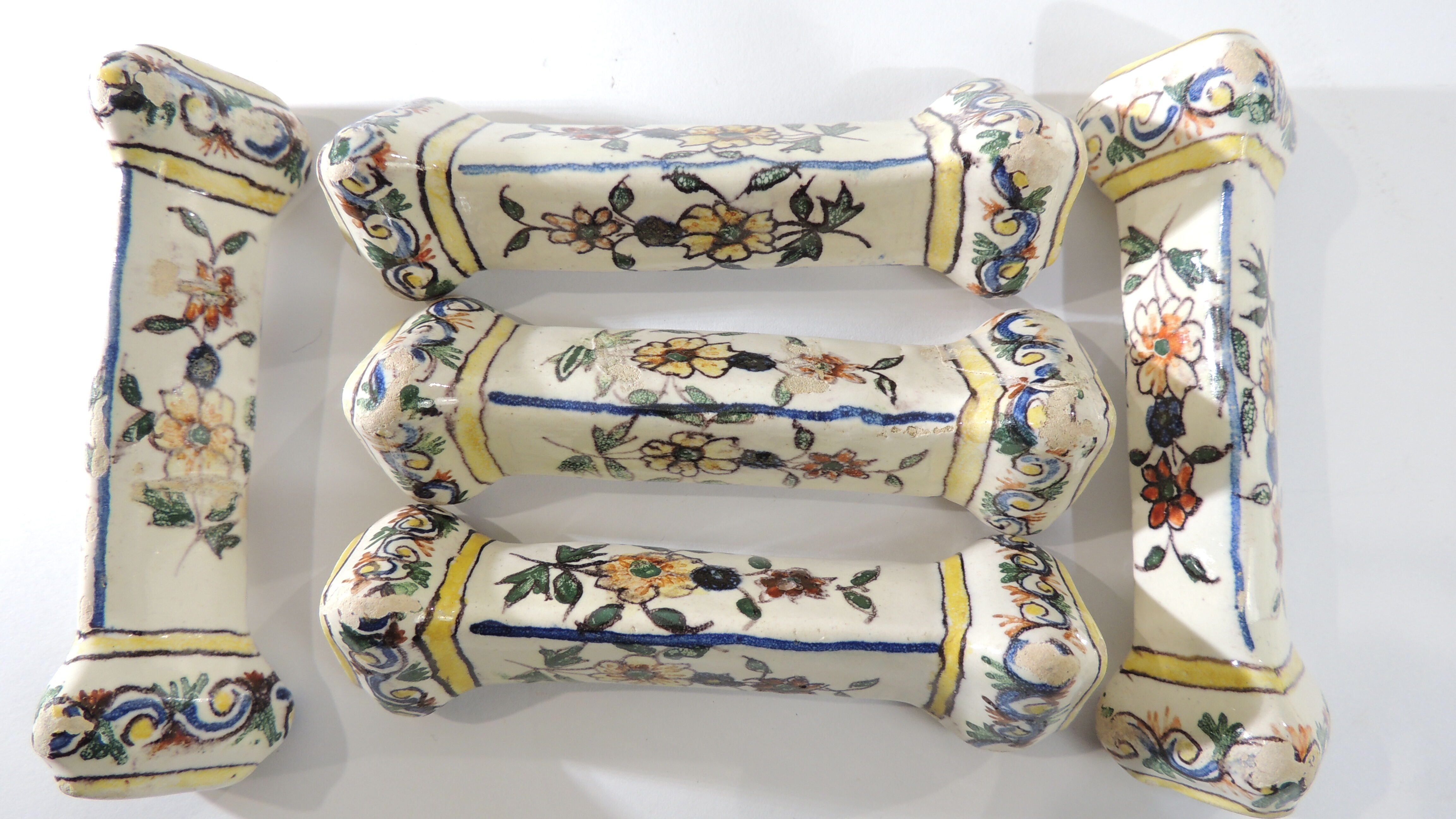 Antique ceramic knife holder / handmade / XIXth