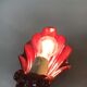 Pair of vintage shell ceramic wall lamps