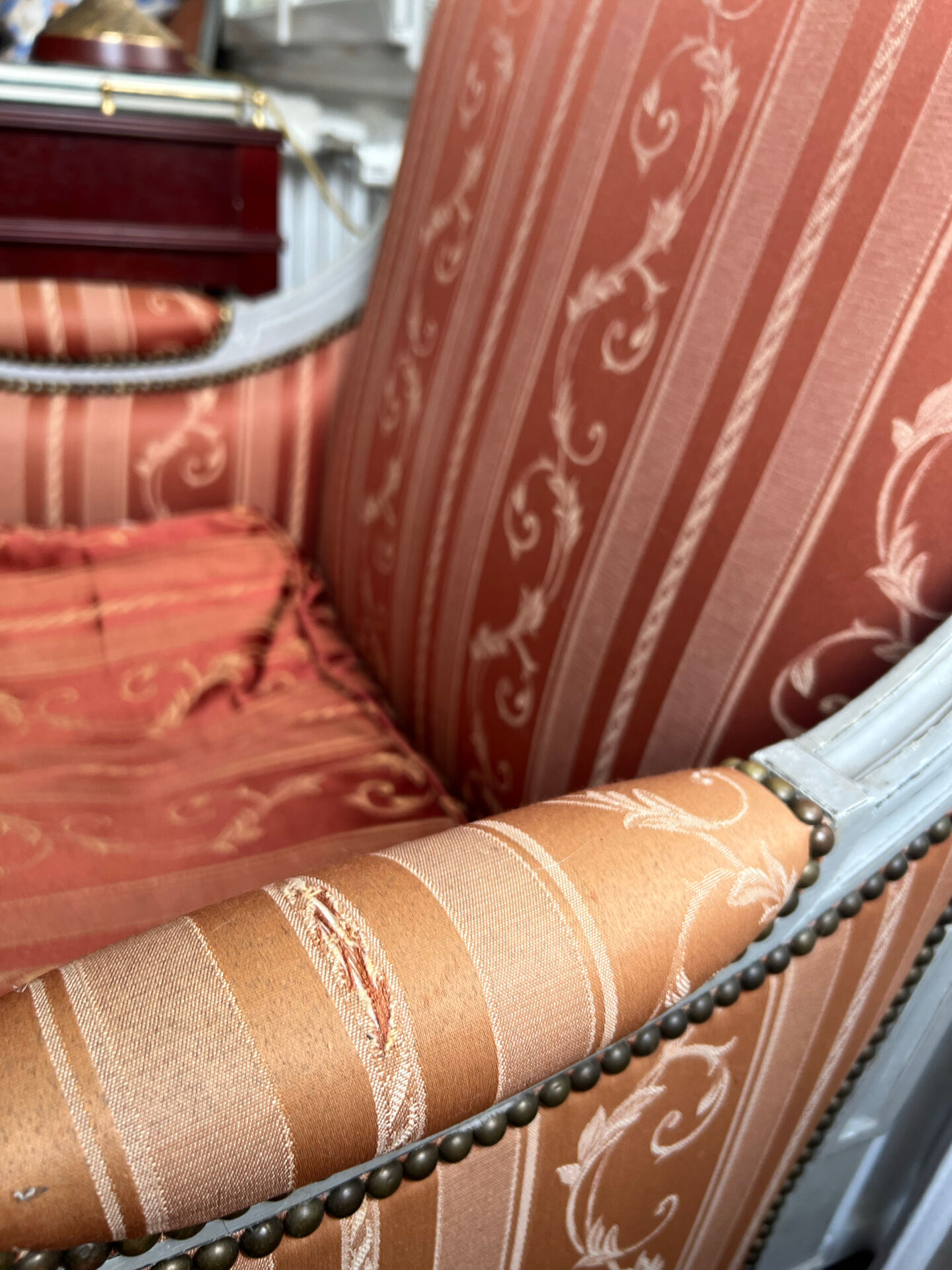Pair of Louis XVI style armchairs