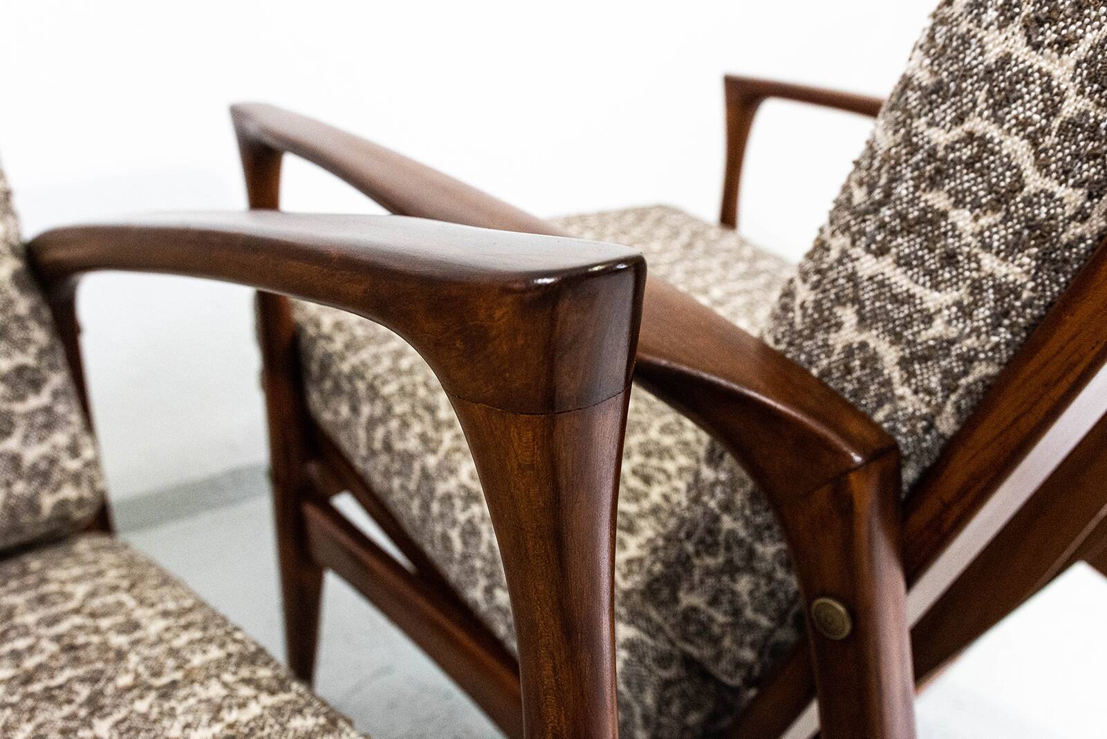 Vintage scandinavian armchairs, Denmark, 60s, Set Of 2