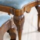 Vintage English Walnut Chairs, 1920s, Set of 3