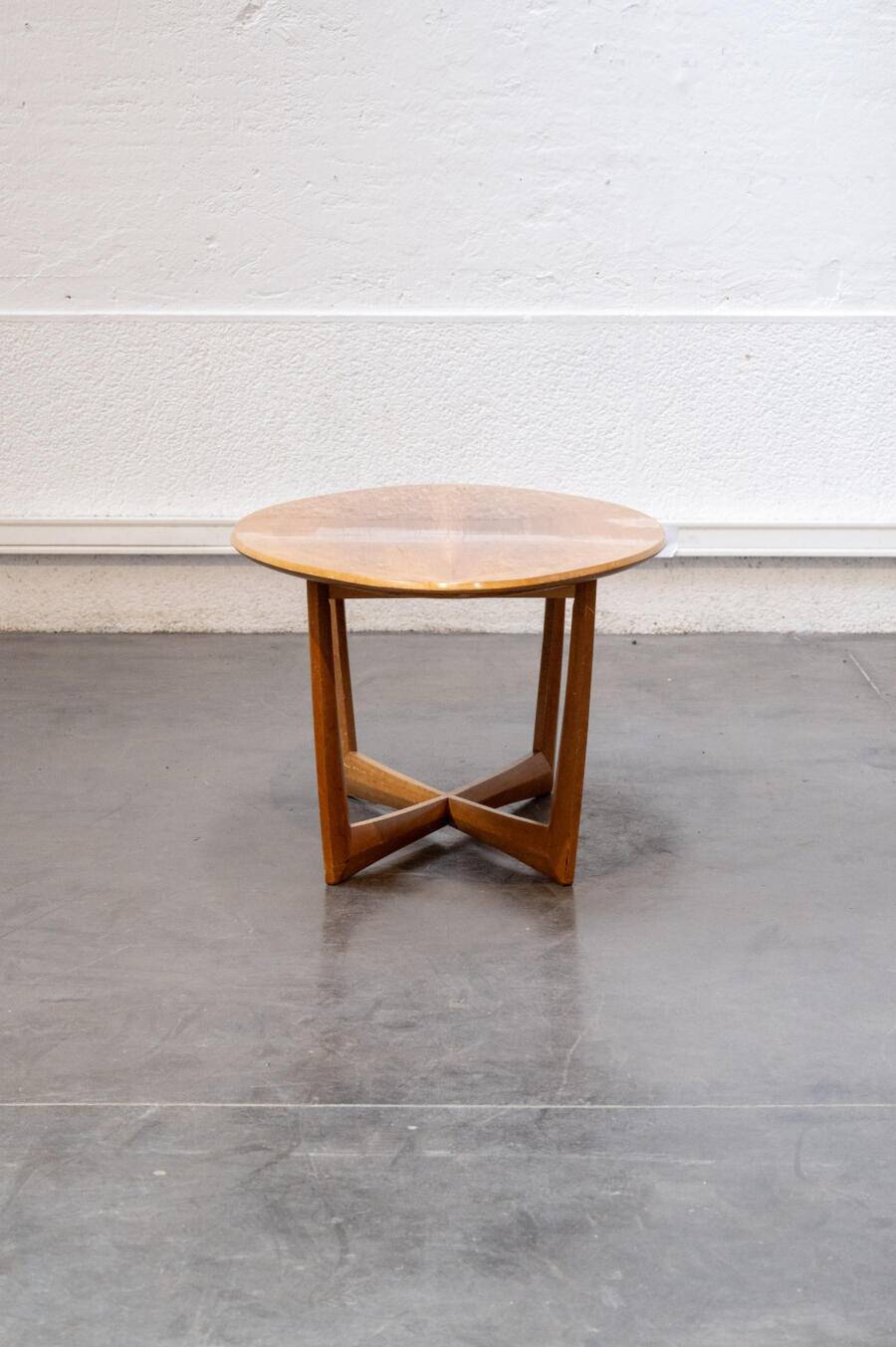 Oval teak coffee table