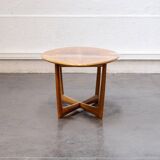 Oval teak coffee table