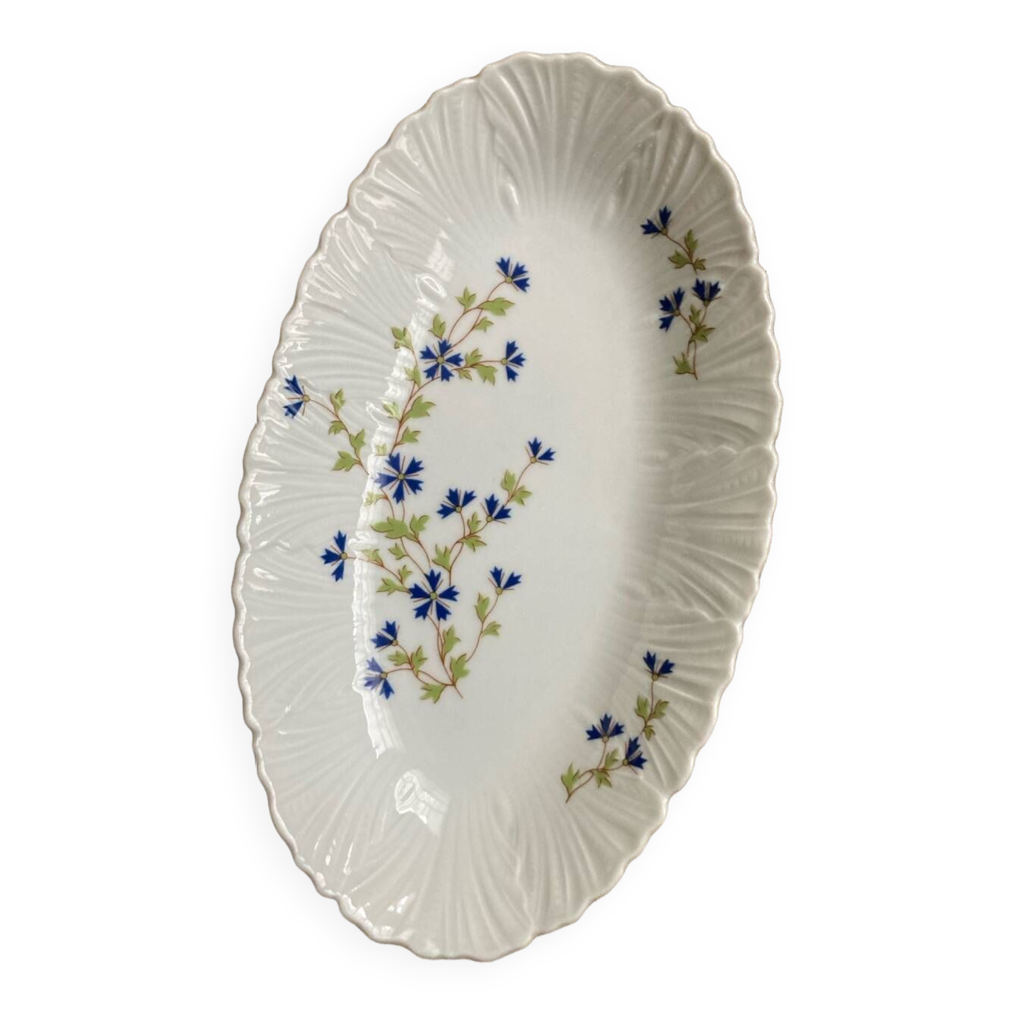 Limoges Jammet Seignolles ravier with blueberry decoration