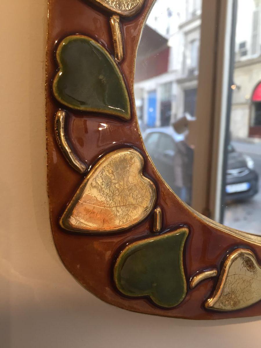 Ceramic bird mirror from Mithé Espelt - 25x28cm