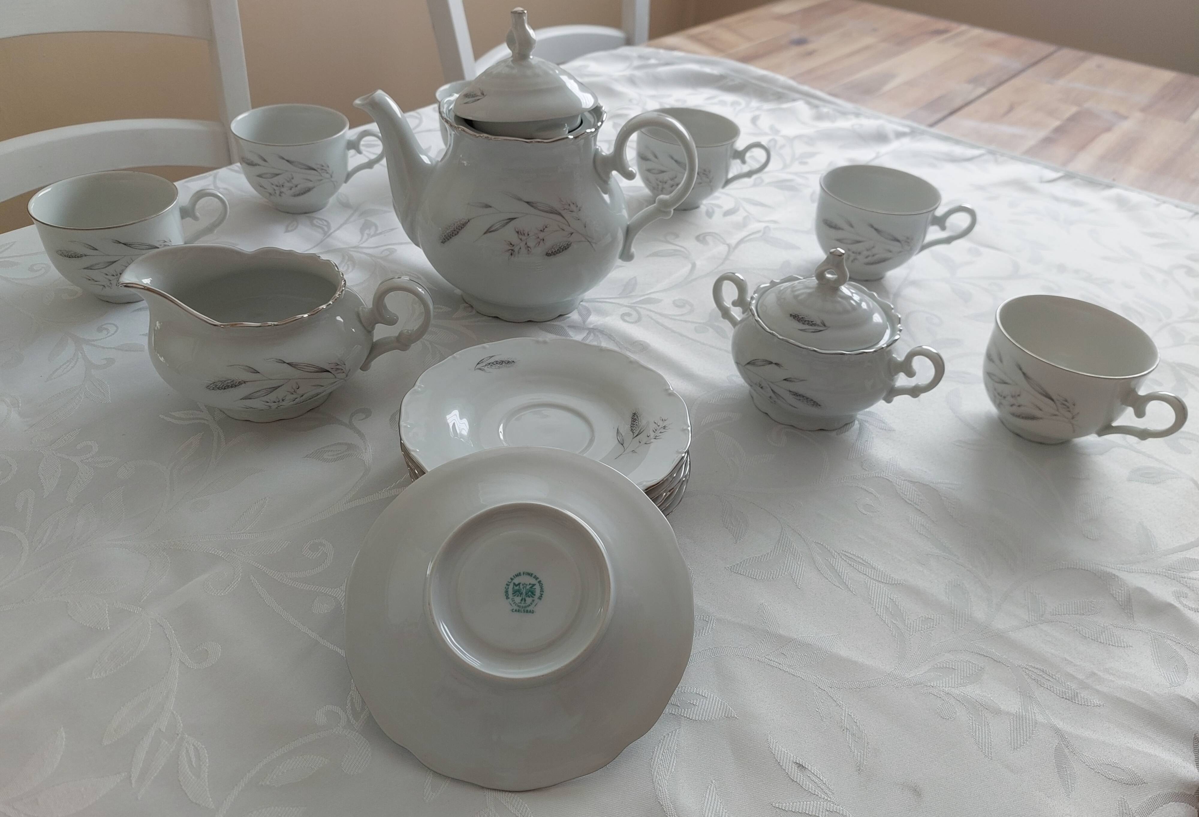 Fine bohemian porcelain tea set Carlsbad Czechoslovakia