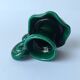 Green ceramic candlestick holder
