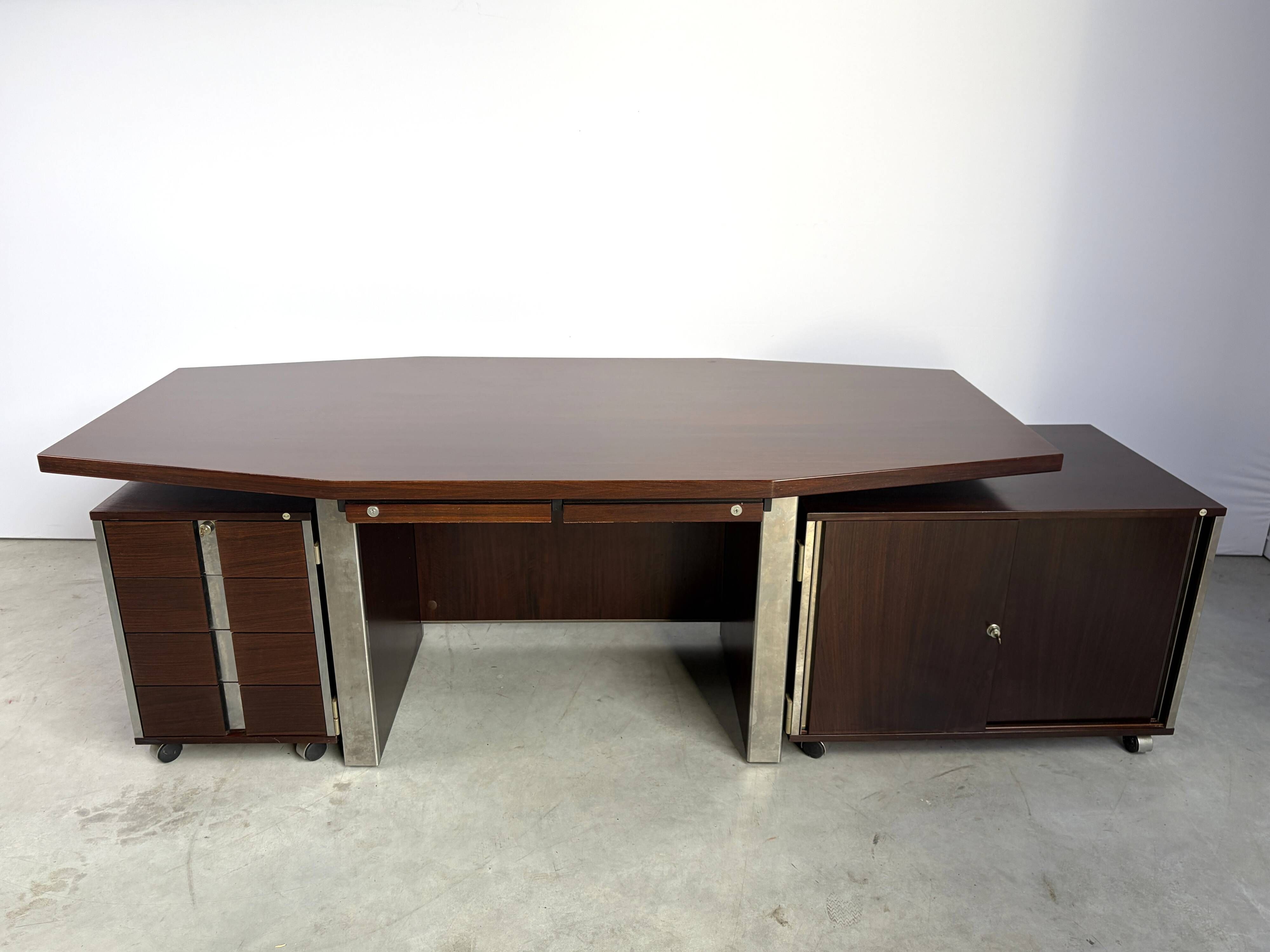 Vintage desk by Ennio Fazioli/Ico Parisi for Mim Italy, 1970s