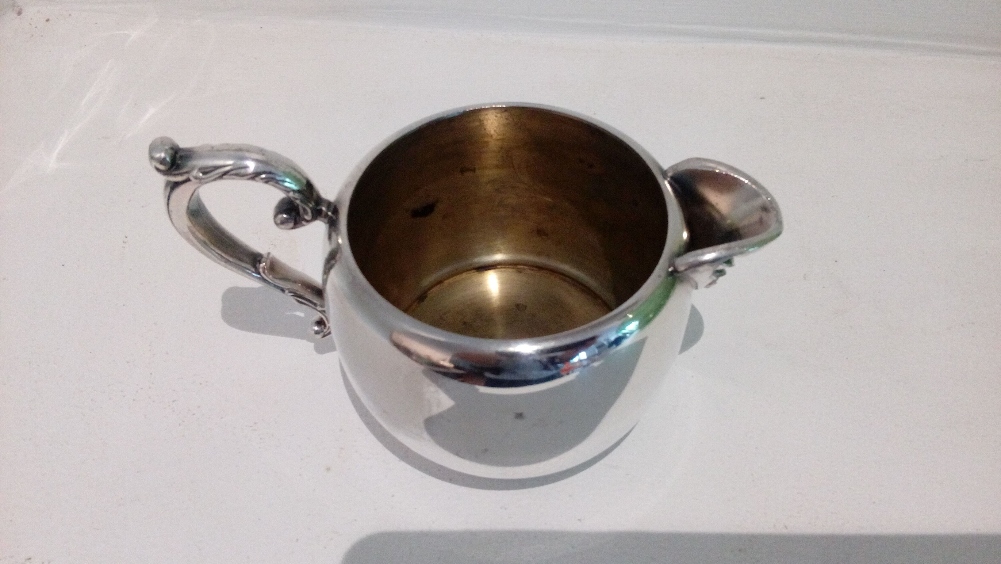 Milk pot creamer silver metal