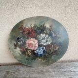 Oval painting Still life with flowers