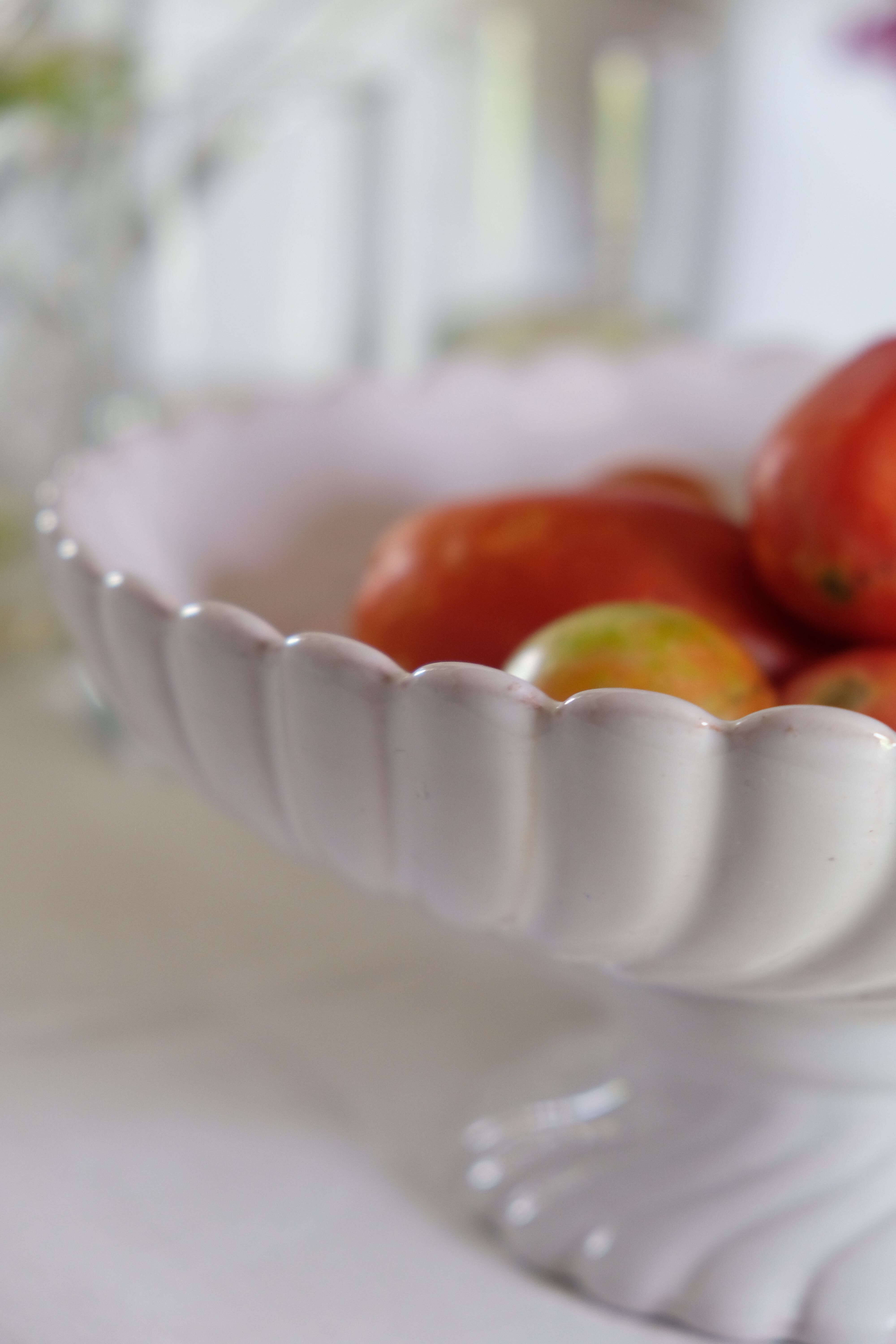 Old white sted fruit cup Lallier Moutiers